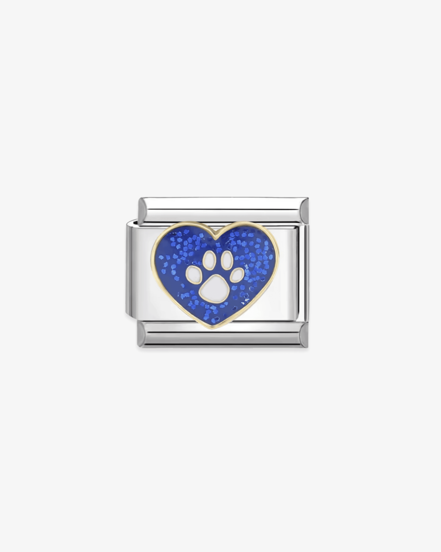 Charm plateado de acero inoxidable personalizable, compatible con pulseras italianas tipo Nomination. Diseño elegante, ideal para crear combinaciones únicas y expresar tu estilo personal. Charms de animales. Charms de perros. Charms de corazones.