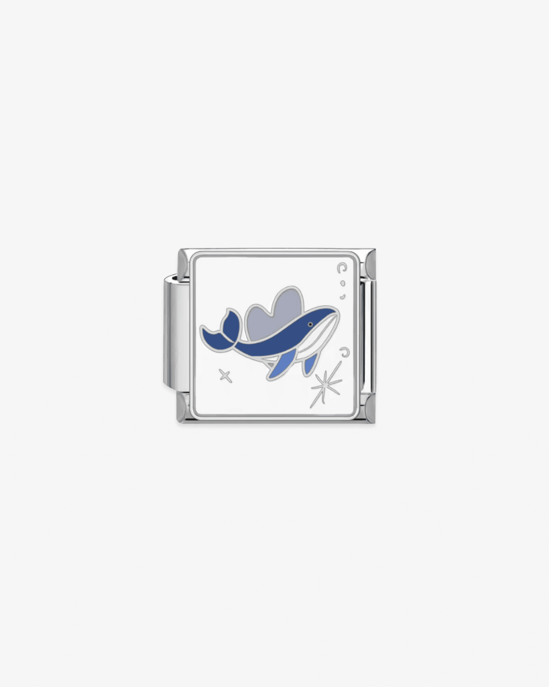 Charm plateado de acero inoxidable personalizable, compatible con pulseras italianas tipo Nomination. Diseño elegante, ideal para crear combinaciones únicas y expresar tu estilo personal.  Charms de animales.