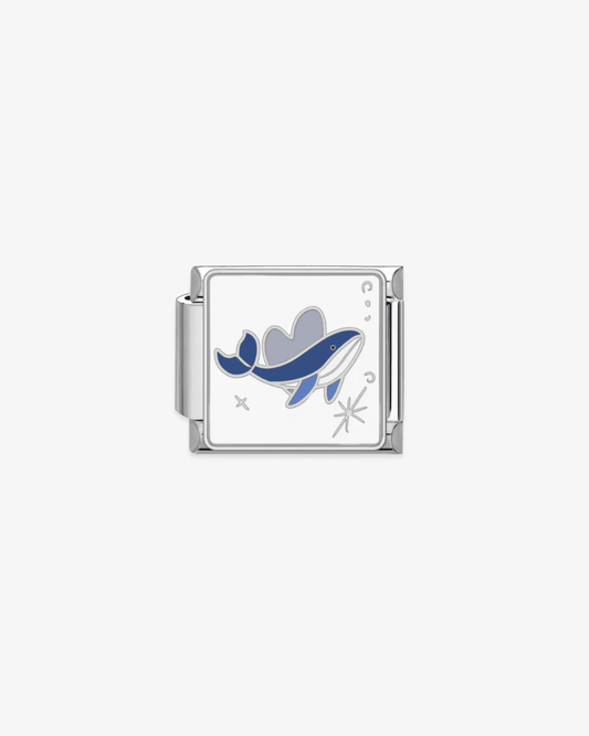 Charm plateado de acero inoxidable personalizable, compatible con pulseras italianas tipo Nomination. Diseño elegante, ideal para crear combinaciones únicas y expresar tu estilo personal.  Charms de animales.