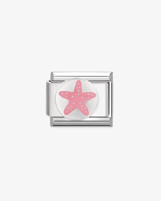 Charm plateado de acero inoxidable personalizable, compatible con pulseras italianas tipo Nomination. Diseño elegante, ideal para crear combinaciones únicas y expresar tu estilo personal. harms de animales. Charms del mar.