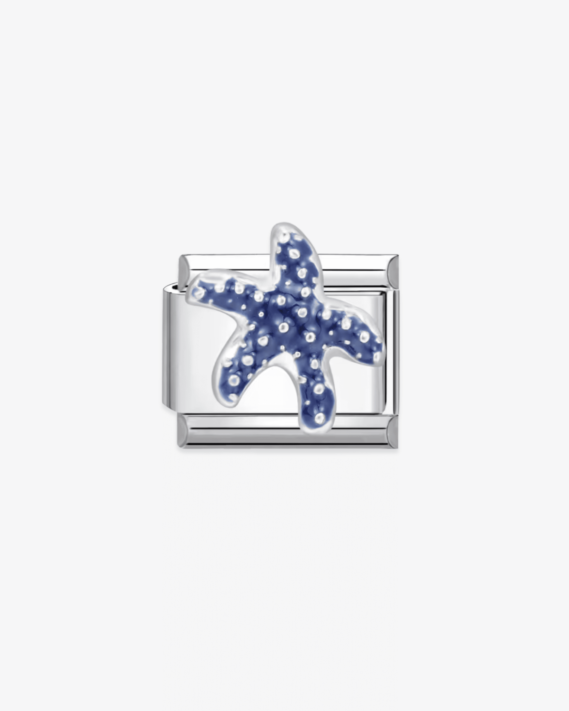 Charm plateado de acero inoxidable personalizable, compatible con pulseras italianas tipo Nomination. Diseño elegante, ideal para crear combinaciones únicas y expresar tu estilo personal. Charms de animales. Charms del mar.