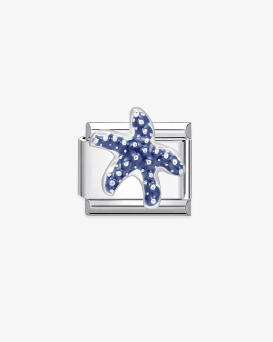 Charm plateado de acero inoxidable personalizable, compatible con pulseras italianas tipo Nomination. Diseño elegante, ideal para crear combinaciones únicas y expresar tu estilo personal. Charms de animales. Charms del mar.