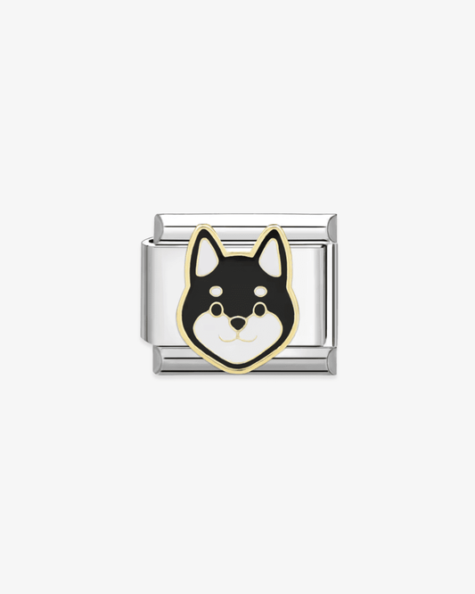Charm plateado de acero inoxidable personalizable, compatible con pulseras italianas tipo Nomination. Diseño elegante, ideal para crear combinaciones únicas y expresar tu estilo personal. Charms de animales.  Charms de perros.