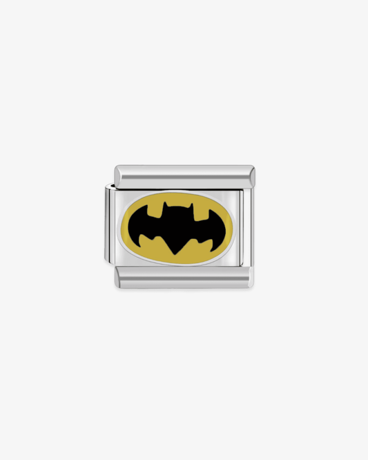 Charm plateado de acero inoxidable personalizable, compatible con pulseras italianas tipo Nomination. Diseño elegante, ideal para crear combinaciones únicas y expresar tu estilo personal. Charms de superheroes.