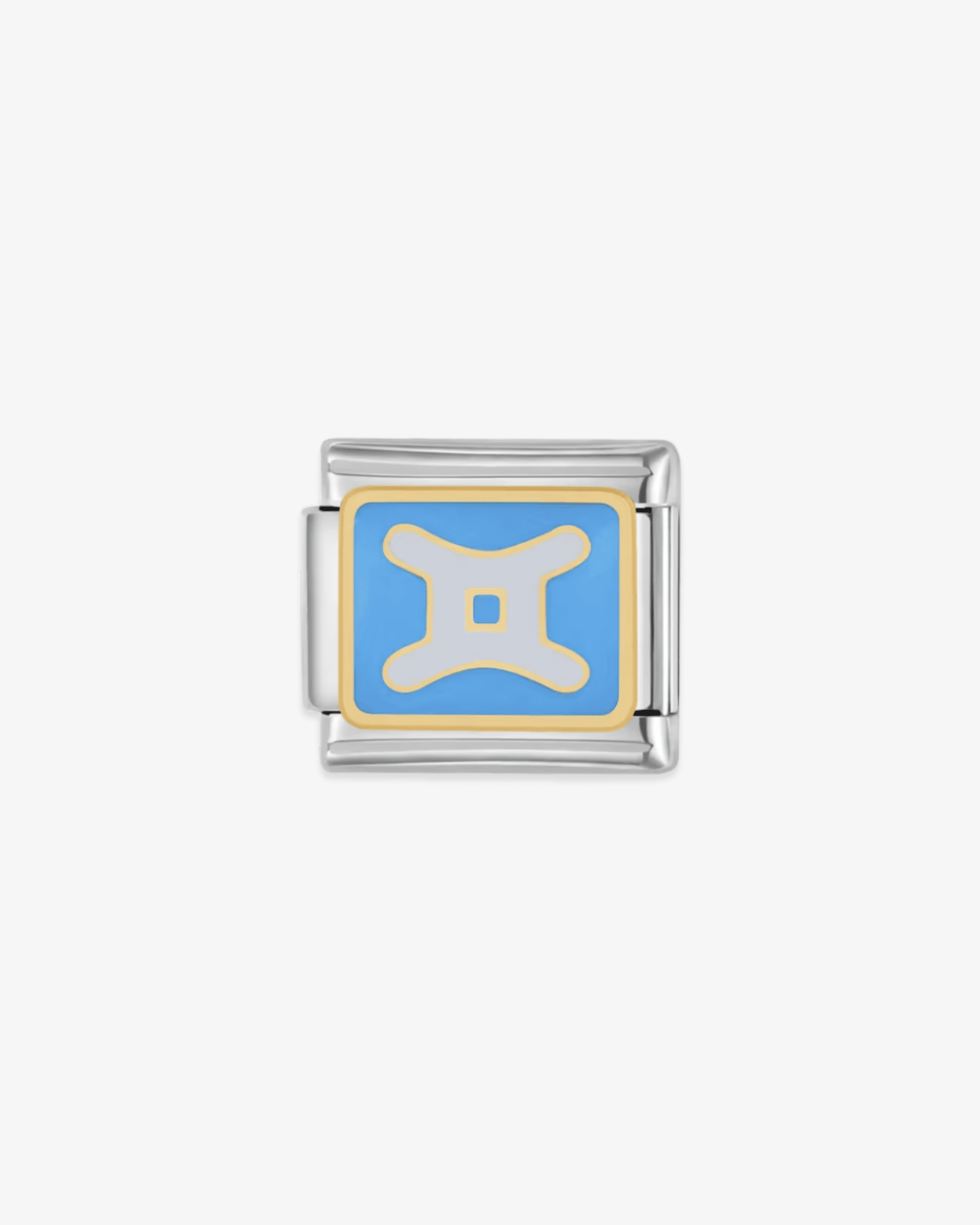 Charm plateado de acero inoxidable personalizable, compatible con pulseras italianas tipo Nomination. Diseño elegante, ideal para crear combinaciones únicas y expresar tu estilo personal. Charms horoscopo