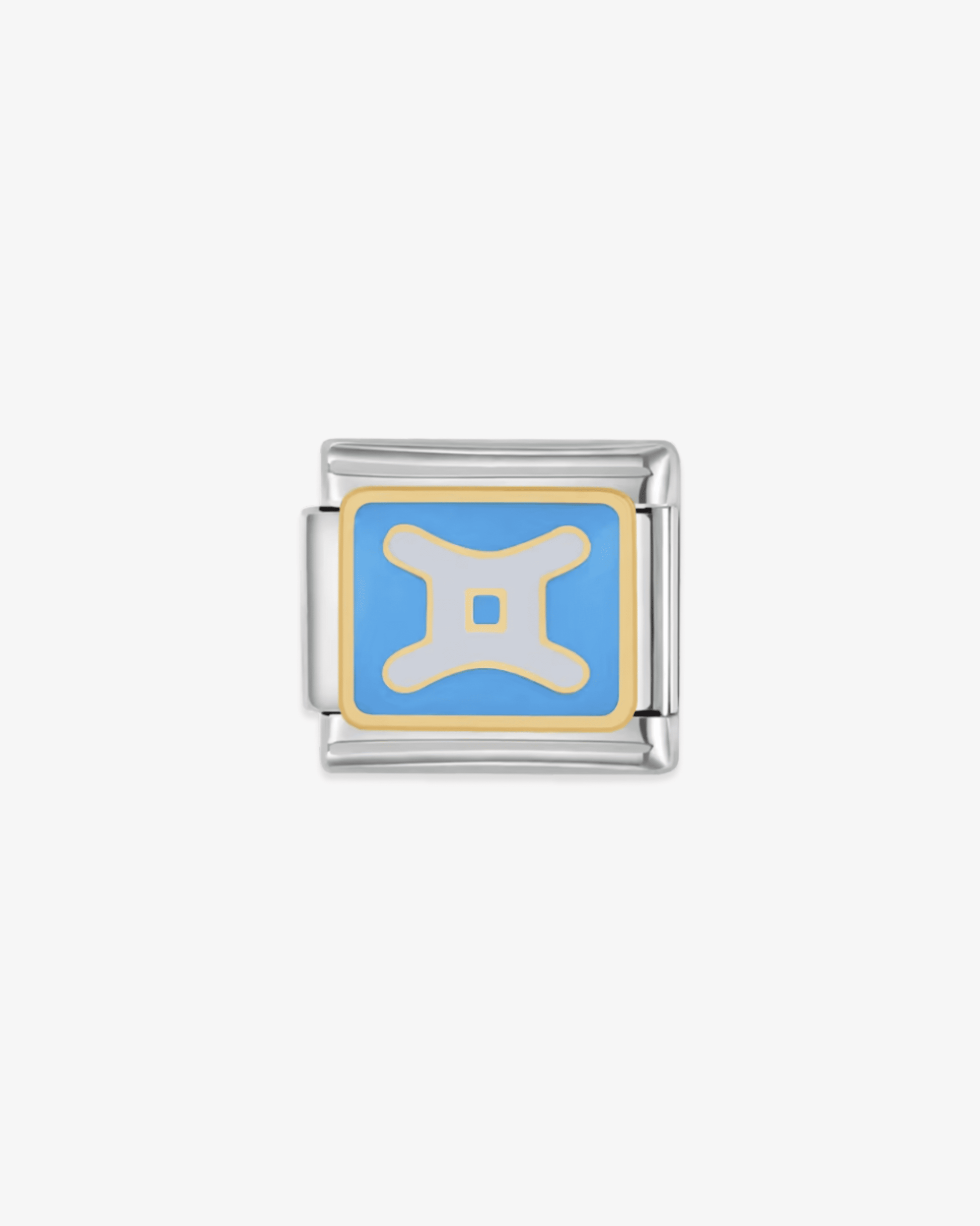 Charm plateado de acero inoxidable personalizable, compatible con pulseras italianas tipo Nomination. Diseño elegante, ideal para crear combinaciones únicas y expresar tu estilo personal. Charms horoscopo