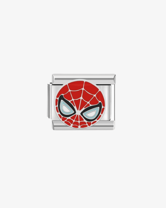 Charm plateado de acero inoxidable personalizable, compatible con pulseras italianas tipo Nomination. Diseño elegante, ideal para crear combinaciones únicas y expresar tu estilo personal. Charms de superheroes.